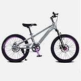 Bicicleta de Montaña para Niños de 24 y 22 Pulgadas Frenos de Disco Mecánicos Delanteros y Traseros de Acero con Alto Contenido de Carbono Adecuados para 120-180cm A,22 Inches