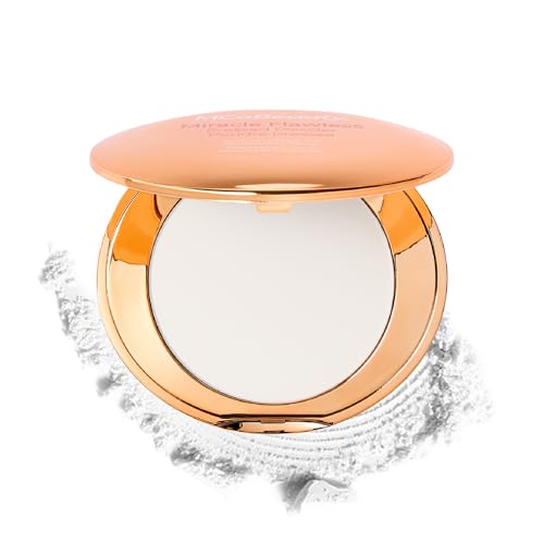 MCoBeauty Miracle Flawless Pressed Powder - Translucent - Soft Focus Blurring, Finishing & Setting Powder - Face Makeup Compact with Rose Flower Extract Sweet Almond Oil - Vegan & Cruelty Free