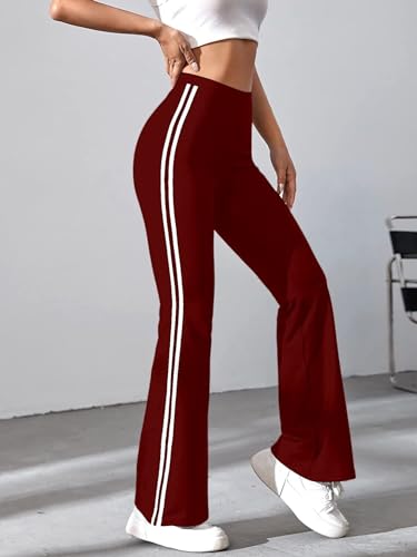 Image of ALYNE Women's Trouser Pants for Women Stretchy Straight Leg Elastic Waist /Regular Fit Trouser Pant for Regular Casual Wear