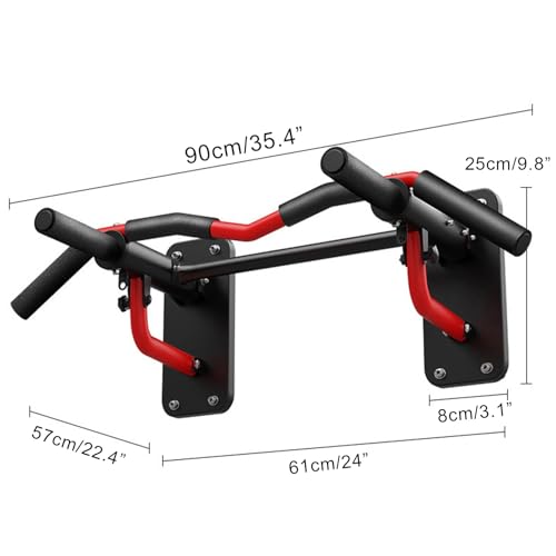 Barra de dominadas de pared con estructura de acero reforzado 8