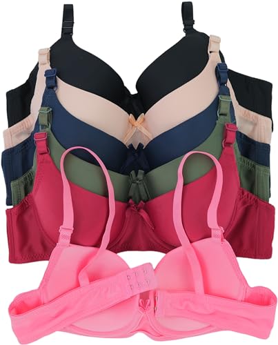 Image of ToBeInStyle Women's Pack of 6 Classic Style Underwire Supportive Padded Bras