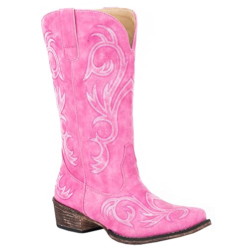Roper Women's Riley Western Boot Snip Toe Pink 7.5 M Us #TOP11