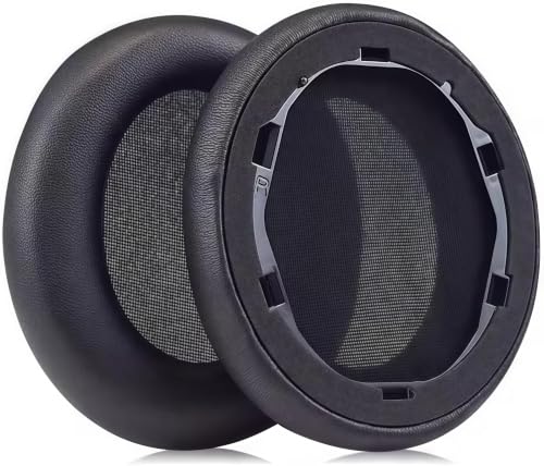 Almohadillas de repuesto Q30 para auriculares Anker Soundcore Life Q30/Q35, cubiertas de cojín para oídos con cuero proteico suave, aislamiento de ruido, negro