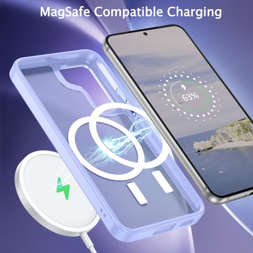 Image of BENTOBEN for Samsung Galaxy S22 Case, Galaxy S22 Magnetic Case [Compatible with MagSafe] Translucent Matte Slim Shockproof Women Men Protective Case Cover for Samsung Galaxy S22 6.1 inch, Lavender