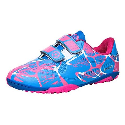 Kids Boy's Girl's Cleats Football Boots AG/FG Profession Athletic Training Football Soccer Shoes Outdoor Sports Sneakers Unisex(Toddler/Little Kid) Pink 28 Cover