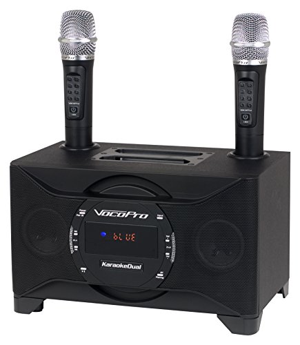 VOCOPRO Wireless Microphones &amp Vocal Eliminator, 1X1X1 (KARAOKEDUAL)