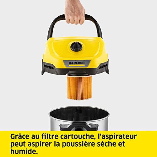 Aspirateur Eau et Poussières Kärcher WD 3 S V-17/4/20, 1000 W, Capacité de la cuve : 17 l, tube d'aspiration : 2 m, Filtre cartouche - Image 3