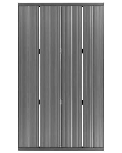 Beliani Suelo de Ducha Exterior Moderno jardín al Aire Libre de PVC Gris Oscuro Sillustani