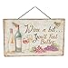 Beachcombers SS-BCS-00458 Wine a Bit Wall Plaque, Medium