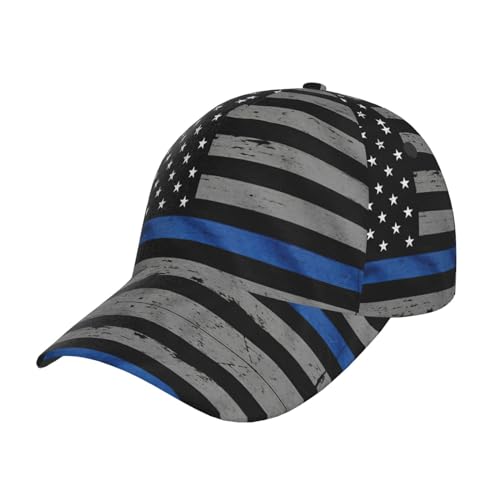 Casquette baseball délavée avec trou queue de cheval drapeau américain