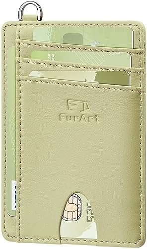 FurArt Credit Card Holder Wallet, Slim RFID Blocking Minimalist Women's Card Wallet