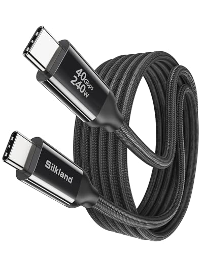 Image of Silkland USB4 for Thunderbolt 4 Cable 10FT /3M, 40Gbps, 240W, 8K /Dual 4K