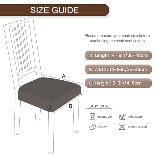 Image of SearchI Seat Covers for Dining Room Chairs Stretch Printed Chair Seat Covers Set of 4, Removable Washable Upholstered Chair Seat Protector Cushion Slipcovers for Kitchen(Geometric Stripe)