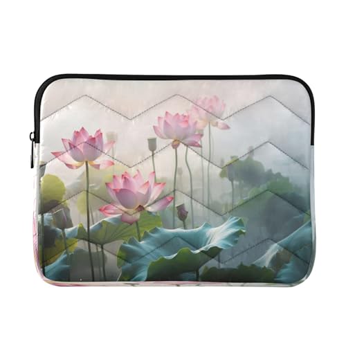 Funda para portátil 13-14 pulgadas impermeable con diseño de loto