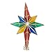 Kurt Adler 10-Light Multicolored Capiz Bethlehem Star Treetop with Gem Center