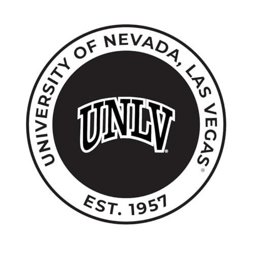 UNLV Rebels Officially Licensed Black Vinyl Decal Sticker White Backing 6-Inches