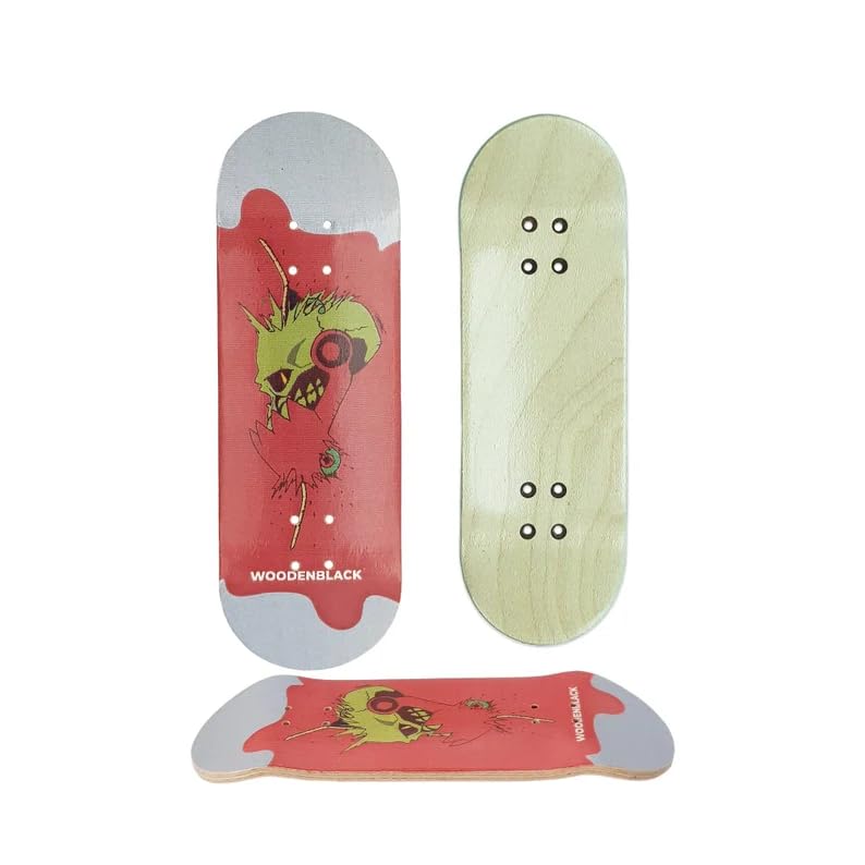 WOODENBLACK Head Shot Pro Fingerboard Deck - Handmade