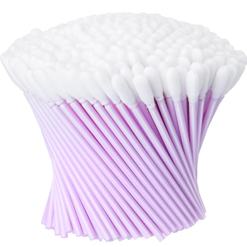 Zhengmy 500 Pcs Foam Swabs for Printer Head Camera Lens 3.66 Inch,Purple
