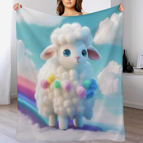 Manta de franela de oveja de 100 x 130 cm para eliminar el frío mientras descansas 2