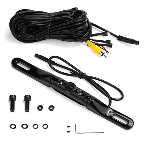 BOYO VTL422TJ - Bar-Type License Plate Backup Camera with Active Parking Lines and LED Lights (Black)