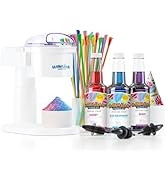 S700 Snow Cone Machine, 25 Snow Cone Cups, 25 Spoon Straws, &amp; Black Bottle Pourers | Snow Cone Ma...
