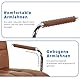 Yaheetech Bürostuhl ergonomischer Schreibtischstuhl Drehstuhl Drehocker Arbeitshocker mit abnehmbare Armlehnen Computerstuhl höhenverstellbar aus Kunstleder Retro-Brown