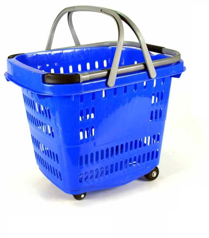 Maury's Cesta Trolley Blu da 50 LT con Ruote: Dimensioni 56x43x41 cm. Comodità e Versatilità in Movimento