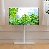 山善(YAMAZEN) テレビスタンド 壁寄せテレビスタンド 32~55型対応 角度調節 テレビ台 幅65×奥行43×高さ98.5-112cm 組立品 ホワイト LTS-55(WH)*