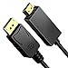 Cablor Gold Plated DP1.2 DisplayPort to HDMI Cable,1080P Full HD Video,Black Color 6ft/1.8M