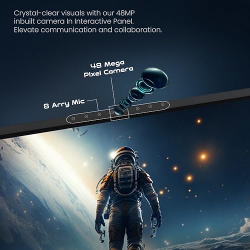 Image of Cornea 110 inche 4K UHD with 8 Array Mic Touch Display Interactive Flat Panel Monitor 3840x2160 Pixels Android Version Ideal for Office, Institute |8GB 128GB|
