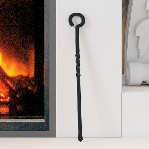 Kingson Black Fire Poker - Herramienta de chimenea de 40,5 cm de largo para quemadores de troncos y fuegos abiertos, accesorio elegante y funcional para chimenea - imagen 5