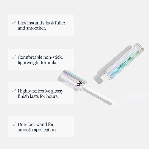 Wonderskin Wonder Blading Lip Gloss - Clear Lip Gloss, High Shine Finish, Hydrating Lip Gloss, Lip Makeup (Clear) #TOP2