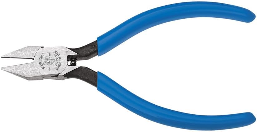Klein Tools D209-4C Midget Pliers, Diagonal Cutting Electronics Pliers with Short Jaws and Induction Hardened Beveled Cutting Edges, 4-Inch