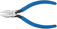 Vista 6 de Klein Tools Alicates D230-4C, fabricados en EE. UU., Alicates electrónicos de corte diagonal con diseño semiempotrado para cortar alambre de cinta