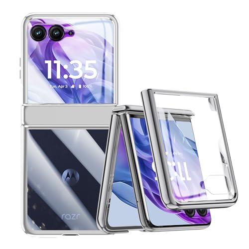 Coque Motorola Razr 50 Ultra transparente rigide antichoc avec protection charnière