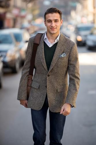 VENNYNG Men's Suit Blazer Jacket Single Breasted Sport Coat for Men Spring Wedding Street Party4