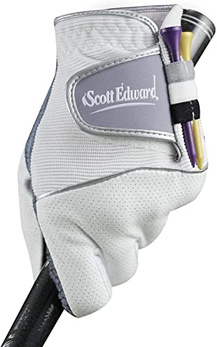 Scott Edward Guante de Golf para Hombre, Antideslizante, Transpirable, Suave, Lavable, Desgastado en la Mano Izquierda, Palma Negra (24-M) Cover