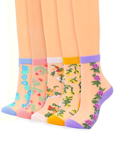 Image of Campsis Women Sheer Socks Sheer Ankle Socks for Women and Girls