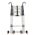 Outdoor Telescoping Ladder Extension Ladder 12. 5feet/ 15. 5feet/ 20ft/ 14feet, Aluminum Telescopic Extension Ladders with Hook, for Home Roof Top Attic Outdoor, Loads 330lbs