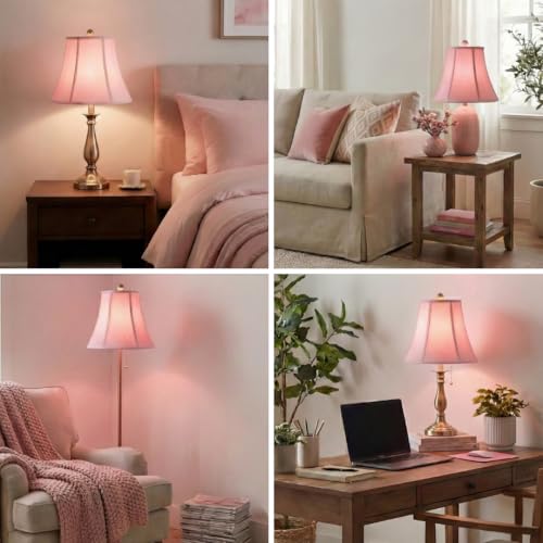 Image of Royal Designs, Inc. BSO-704-12PNK-2 True Bell Basic Lamp Shade, 6.5 x 12 x 10.5, Pink, 2-Pack