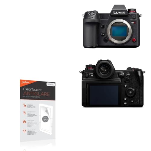 BoxWave Screen Protector Compatible with Panasonic Lumix S1H - ClearTouch Anti-Glare (2-Pack), Anti-Fingerprint Matte Film Skin