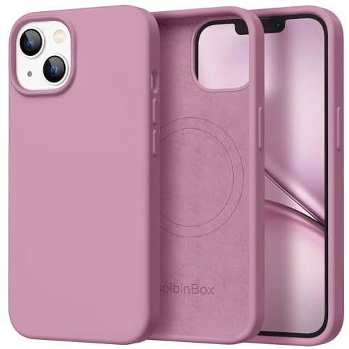Image of GolbinBox Magnetic for iPhone 13 /14 Case, Silicone Cover, Blackcurrant