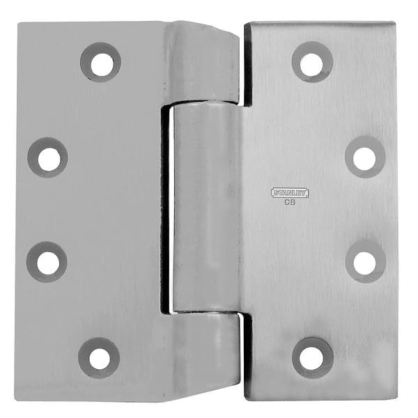 STANLEY CB1900R 5X4 5 26D STL Door Hinge, Satin Chrome, Box of 1, Steel, 5