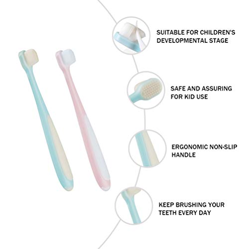 Toyvian 2Pcs Bebê Criança Escova de Dentes Infantil Formação Escova de Dentes Escova de Dentes de Ce