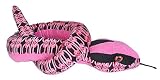 Wild Republic Plush Snake, Peluche Serpent Liens RoseDesign, Cuddlekins, Animal en Peluche 137.16 cm, Idée Cadeau de Naissance Fille ou Garçon, Jouet Écologique, Rembourré de Bouteilles Recyclées