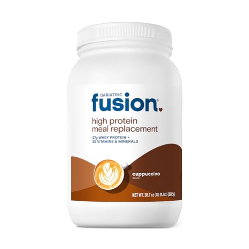 Bariatric Fusion Cappucino Meal Replacement 27g Protein Powder 21 Serving Tub for Bariatric Surgery Patients Including Gastric Bypass and Sleeve Gastrectomy - No Gluten Aspartame or Sugar