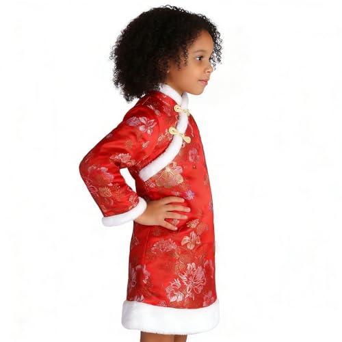 Vestido tradicional chino Qipao para bebé niña miniatura 2