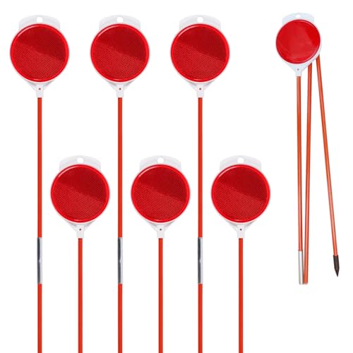 Marqueurs de neige pliables FiberMarker lot de 6 balises réfléchissantes d'allée de 134,6 cm
