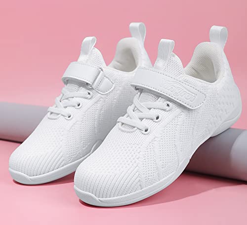 Kkdom Youth Girls White Cheerleading Shoes Athletic Dance Sport Training Shoes Competition Tennis Sneakers Cheer Shoes White Us Size 11 M Little Kid #TOP5