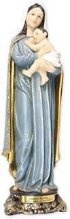 Biblegifts Madonna & Child Florentine Statue 5" (12.5 cm) Traditional Italian Design Resin Virgin Mary And Baby Jesus Gold Collection Boxed Small